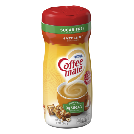 Coffee Mate Coffee-Mate Sugar Free Hazelnut Powder Creamer 10.2 oz. Canister, PK6 00050000327980